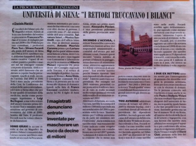 l'articolo de IL FATTO QUOTIDIANO