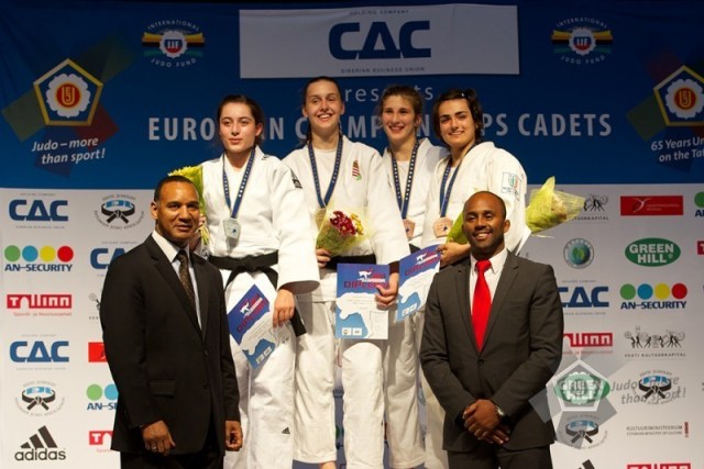 Chiara Carminucci sul podio di Tallin (Estonia)