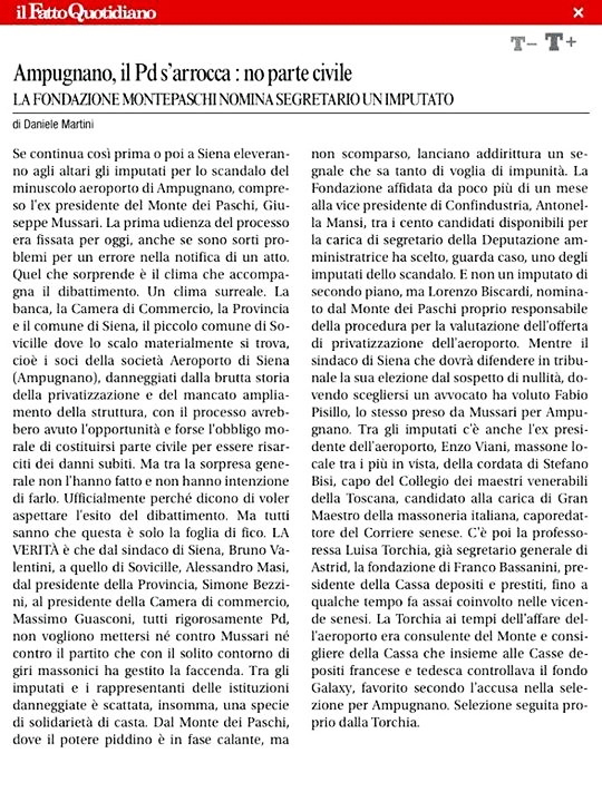 IL FATTO QUOTIDIANO 24 OTTOBRE 2013