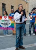 Bruno Valentini alla manifestazione arcobaleno